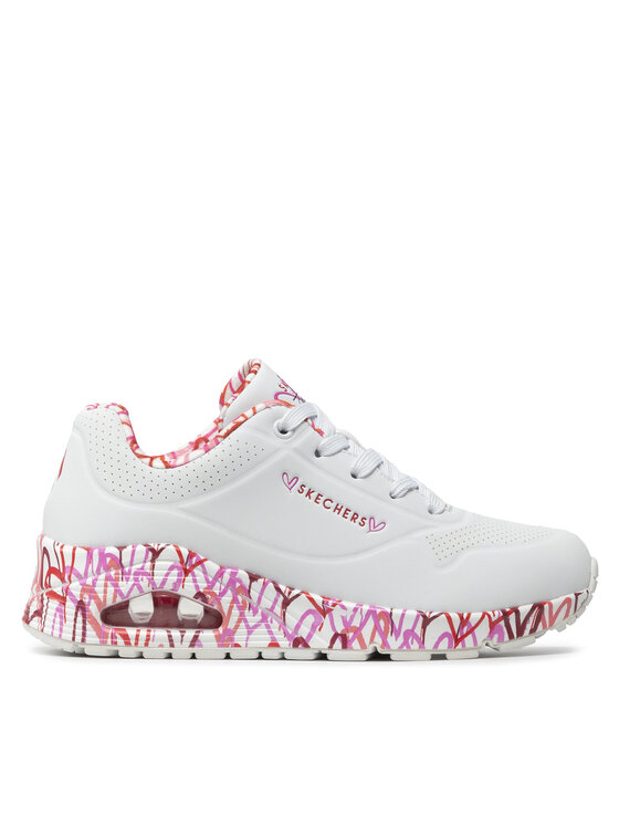 Skechers Snīkeri Uno Loving Love 155506/WRPK Balts