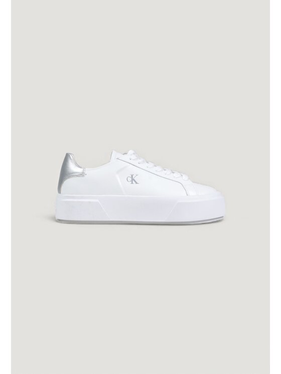 Calvin Klein Calvin Klein Сникърси Flatform Lace Up Lth Met YW0YW01929 Бял