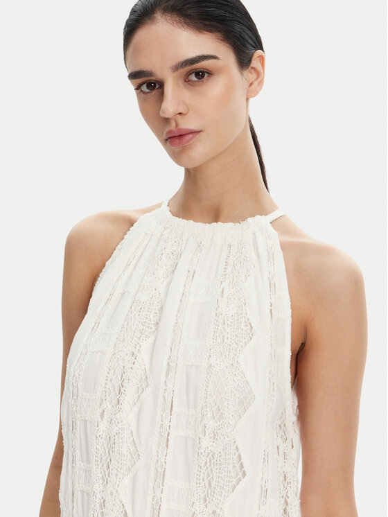 PINKO PINKO Φόρεμα καλοκαιρινό 104857 A2G9 Λευκό Regular Fit