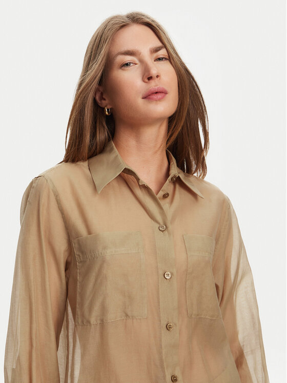 Marella Marella Camicia Cennare 2513111025 Beige Regular Fit