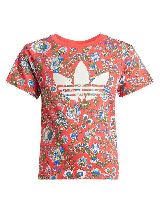 adidas adidas Set majica i hlače Liberty London JV7721 Crvena Slim Fit