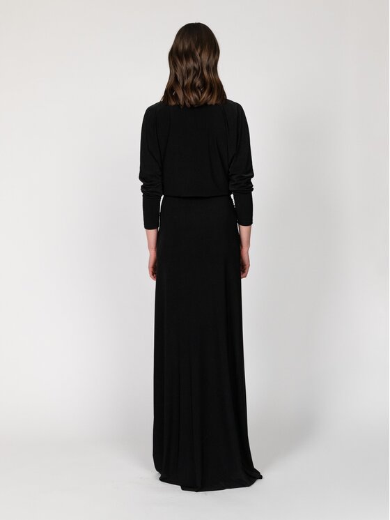 Nudyess Nudyess Sukienka codzienna Altair Midi Czarny Regular Fit