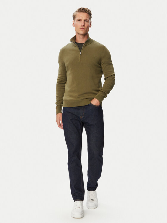 HUGO HUGO Megztinis San Quintus-C2 50574143 Chaki Regular Fit