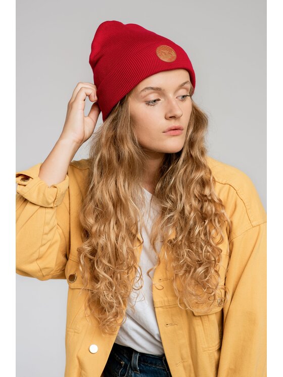 Kabak Kabak Czapka klasyczna beanie Czerwony