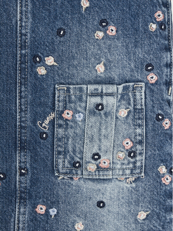 Guess Guess Sukienka jeansowa K5RK11 D45E0 Granatowy Regular Fit