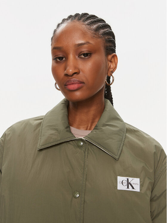 Calvin Klein Jeans Calvin Klein Jeans Πουκαμισοτζάκετ Skater J20J222589 Πράσινο Relaxed Fit