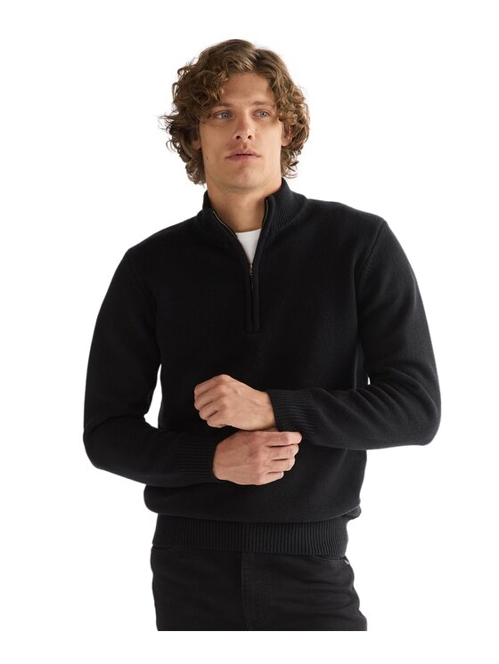Wrangler Wrangler Sweter 112387648 Czarny Regular Fit