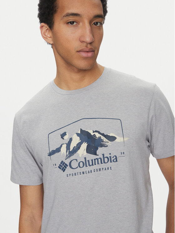 Columbia Columbia T-Shirt Path Lake™ II Graphic 1934814 Szary Regular Fit