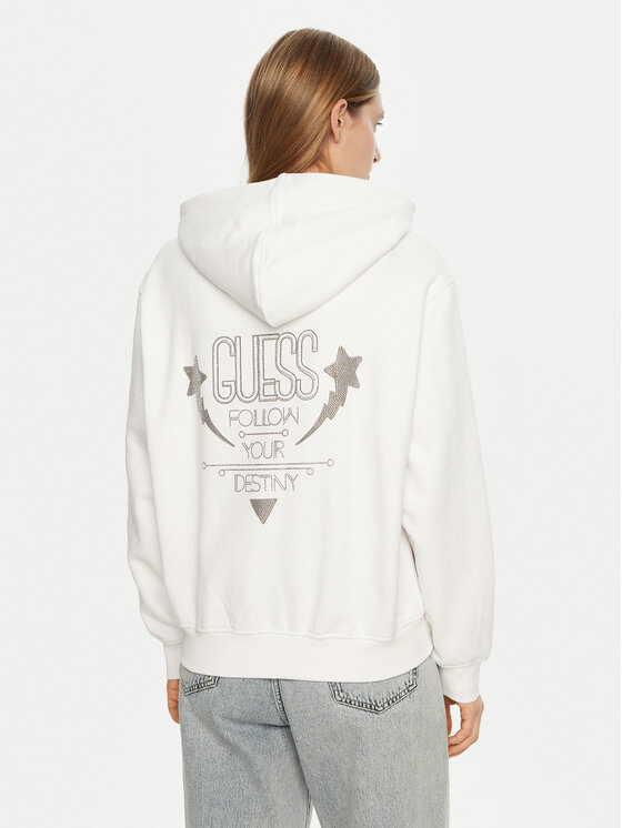 Guess Guess Bluză W5RQ00 KBY51 Alb Regular Fit