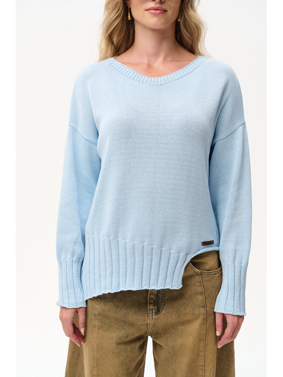 blue shadow blue shadow Sweter Bocq Niebieski Regular Fit
