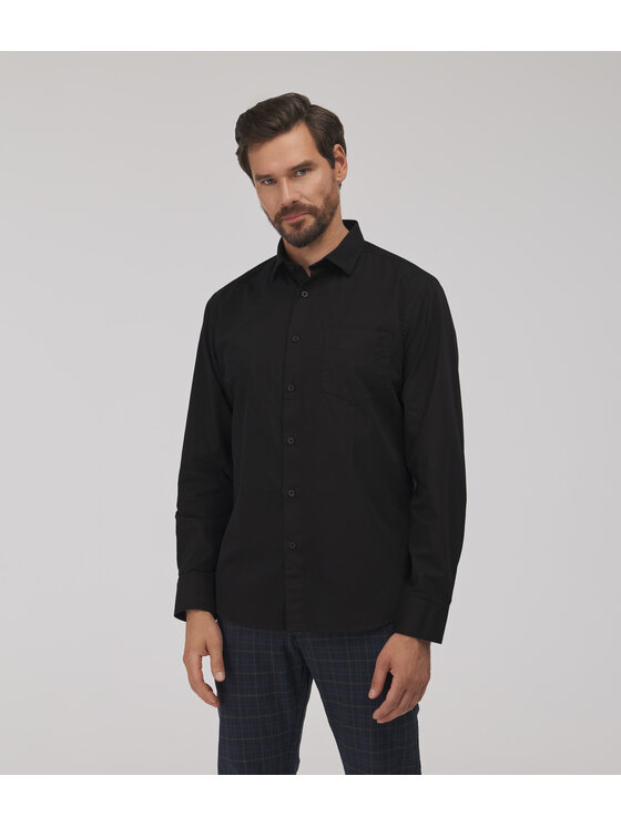 Lee Cooper Lee Cooper Koszula WINDSOR Czarny Slim Fit