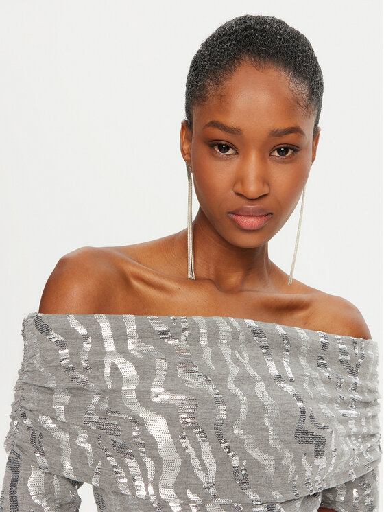 ROTATE ROTATE Φόρεμα κοκτέιλ 113439720 Ασημί Slim Fit