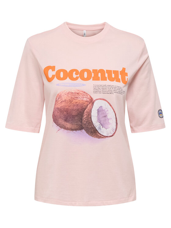 ONLY ONLY T-Shirt Phoebe 15351369 Różowy Regular Fit