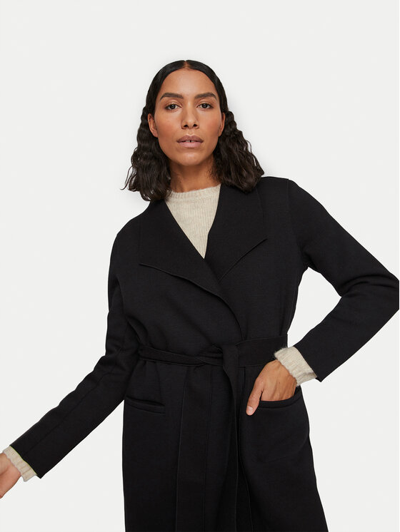 Vila Vila Palton Juice 14060740 Negru Regular Fit