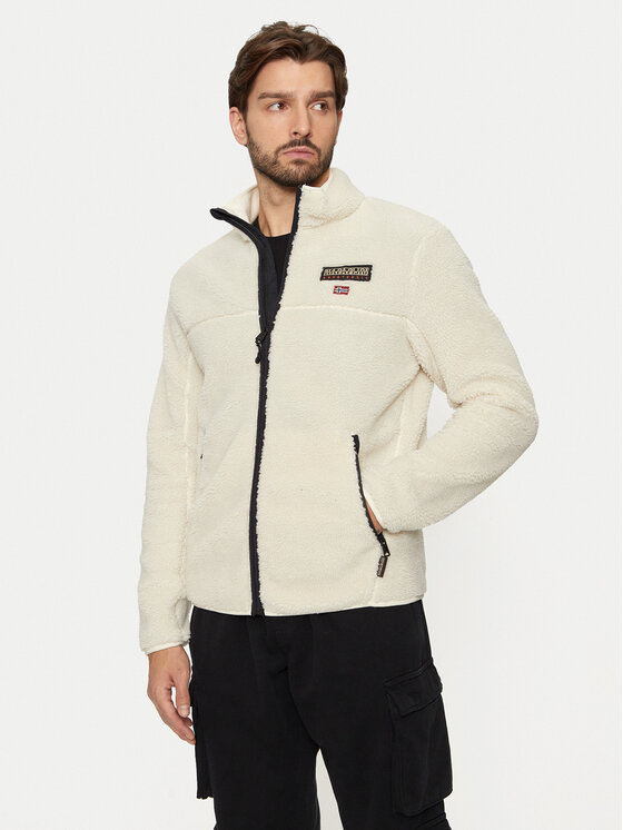 Napapijri Felpa di pile Tynik NP0A4IA9 Beige Regular Fit, taglia : XXL