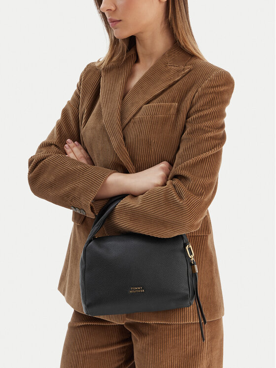 Tommy Hilfiger Tommy Hilfiger Käekott City Leather Mini Bag AW0AW18150 Must