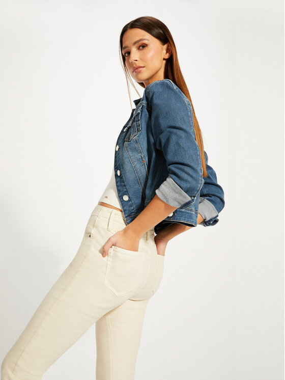 Morgan Morgan Kurtka jeansowa 231-VPOMI Niebieski Regular Fit