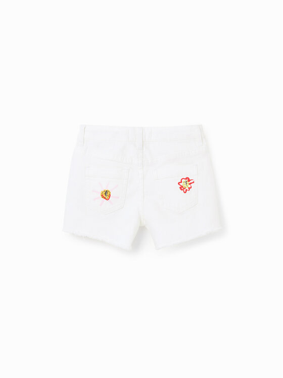 Desigual Desigual Pantaloni scurți de blugi 23SGDD07 Alb Regular Fit