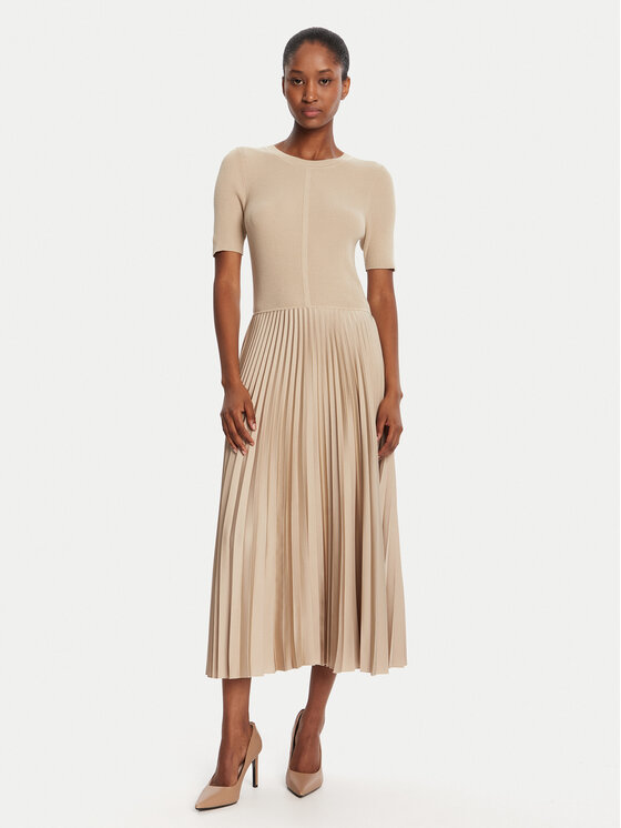 BOSS BOSS Rochie de zi Fadridi 50535658 Bej Regular Fit