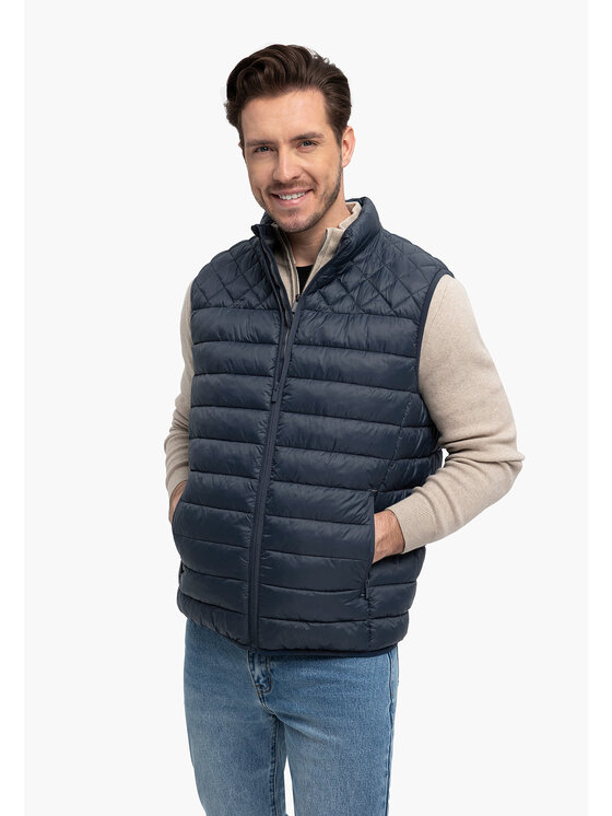 Volcano Volcano Kamizelka V-MER Niebieski Regular Fit