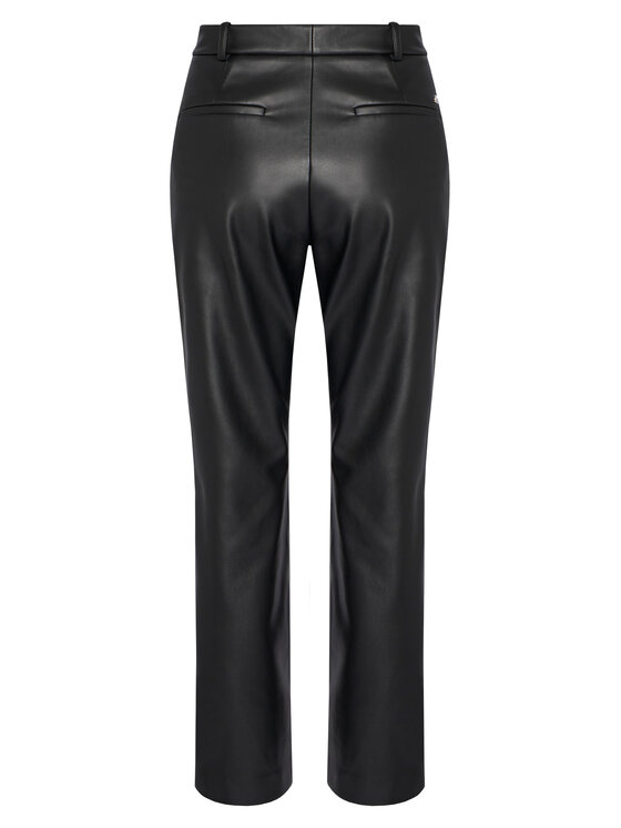 HUGO HUGO Hose aus Kunstleder Hamunelle-1 50546824 Schwarz Flare Fit