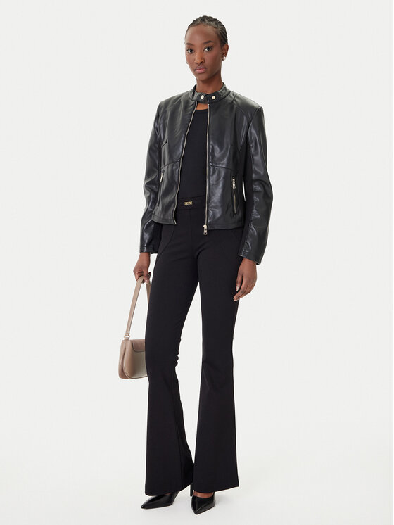 Rinascimento Rinascimento Tehisnahast jope CFC0124661003 Must Regular Fit