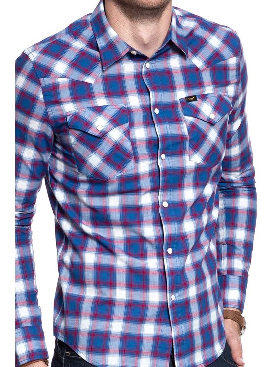 Lee Lee Camicia WESTERN SHIRT Rosso Slim Fit