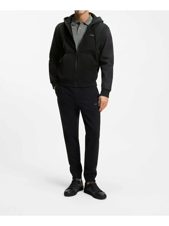 BOSS BOSS Dres Mixdenim 50571057 Czarny Relaxed Fit