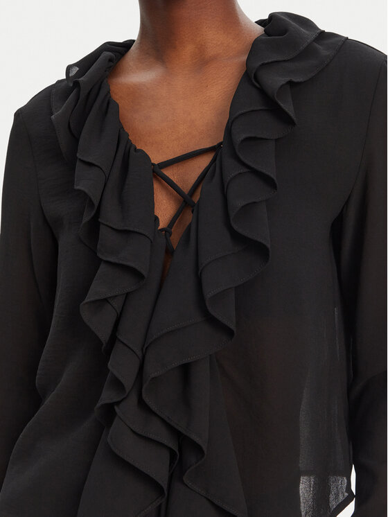 Eleh Eleh Bluse ESS250026 Schwarz Regular Fit