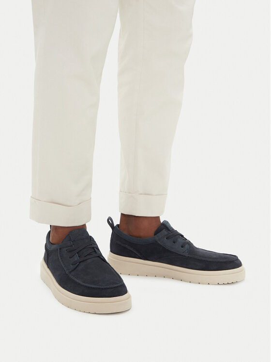 Clarks Clarks Nizki čevlji Polden Moc 26180866 Mornarsko modra