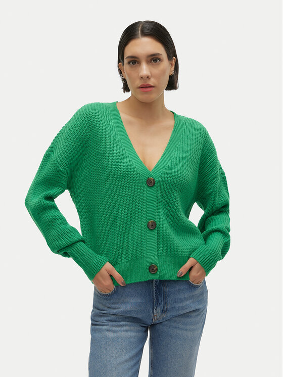 Vero Moda Vero Moda Kardigan Lea 10249632 Zielony Regular Fit