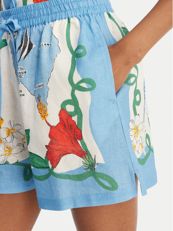 Seafolly Seafolly Kratke hlače Viva Vacation 55669-SH Svijetloplava Regular Fit