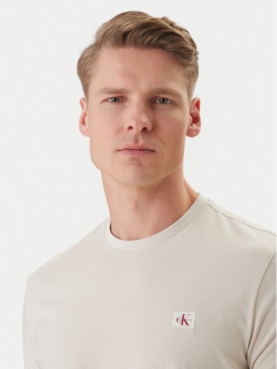 Calvin Klein Jeans Calvin Klein Jeans Marškinėliai LV04RC272G Écru Regular Fit