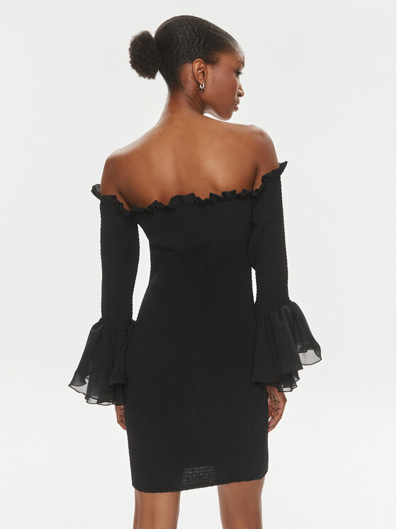 ROTATE ROTATE Kokteilikleit Chiffon 112112100 Must Regular Fit