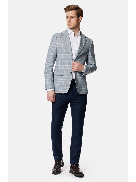 Lancerto Lancerto Marynarka Elwick MA131124000022 Niebieski Regular Fit