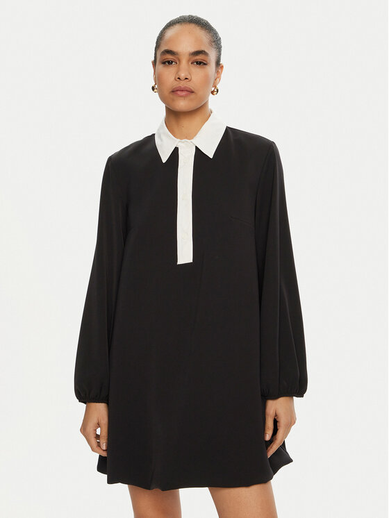 Please Please Rochie de zi A12YCSI000 Negru Loose Fit