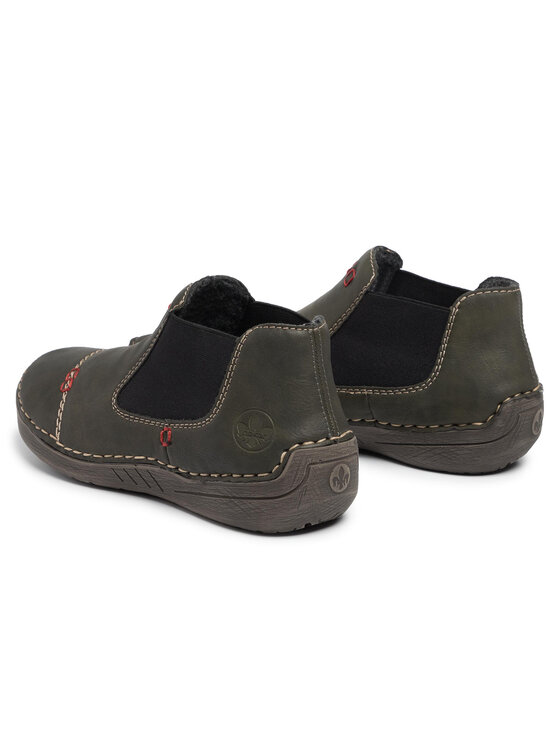 Rieker Rieker Kotníková obuv s elastickým prvkem 52590-54 Khaki