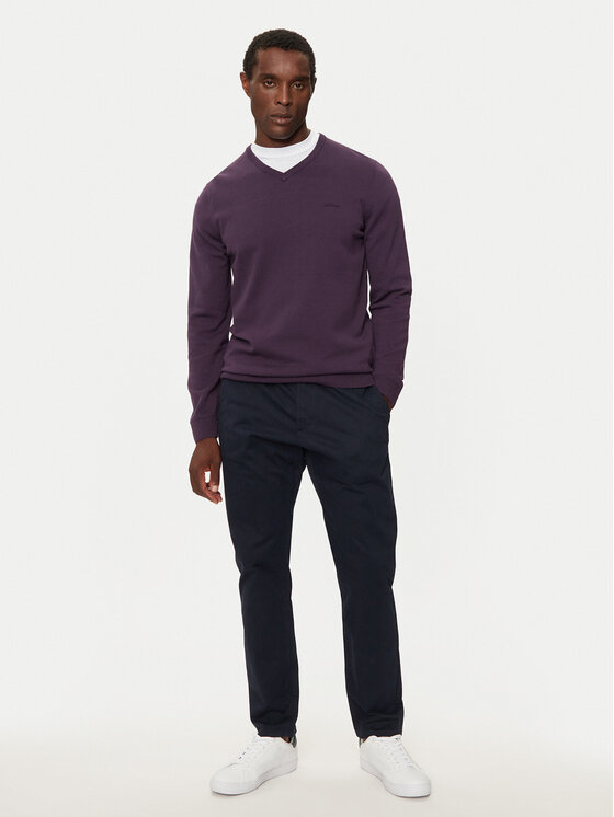 s.Oliver s.Oliver Medžiaginės kelnės 2150236 Tamsiai mėlyna Slim Fit