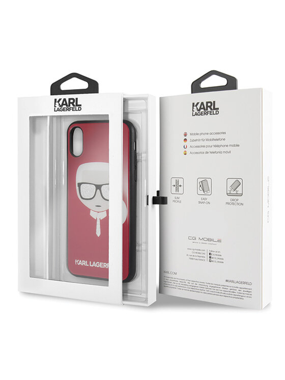 KARL LAGERFELD KARL LAGERFELD Etui na telefon iPhone X/ Xs Czerwony