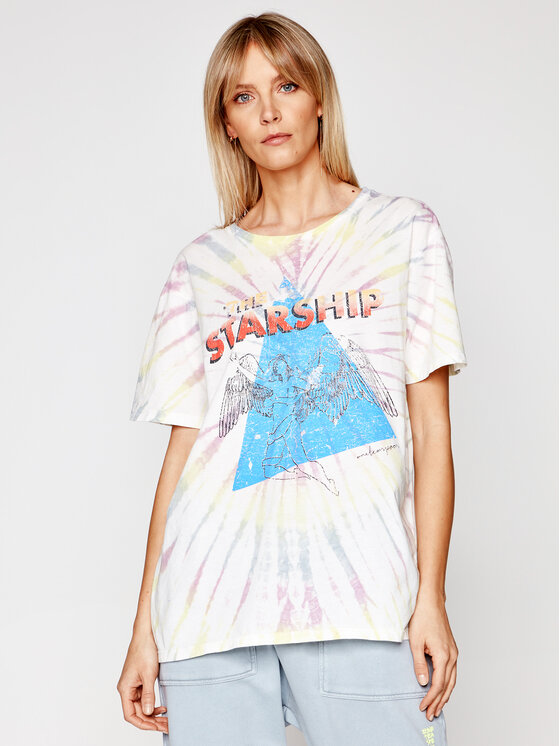 One Teaspoon One Teaspoon T-Shirt Starship Tye Dye Boyfriend Tee 23901 Kolorowy Boyfriend Fit