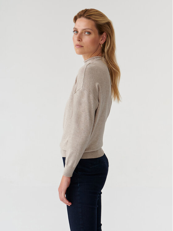 Tatuum Tatuum Sweter Navi T2318.097 Beżowy Regular Fit