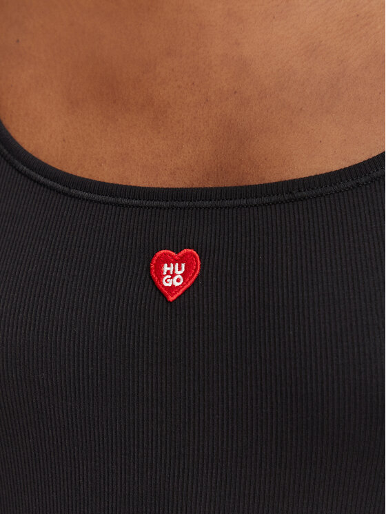 HUGO HUGO Top Heart 50566824 Negru Regular Fit