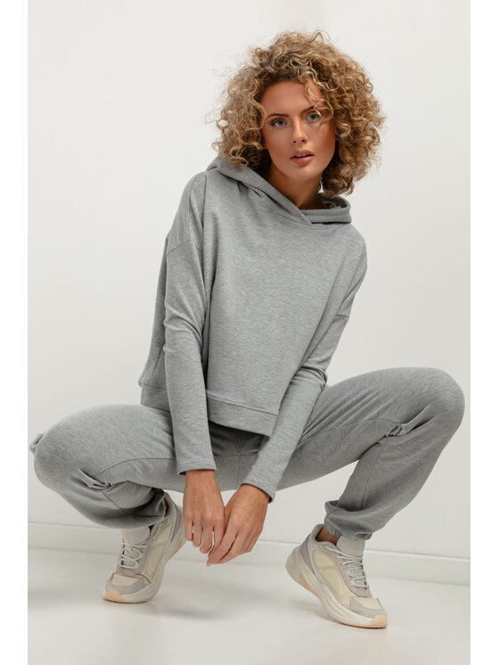 Tessita Tessita Bluza T380 Szary Loose Fit