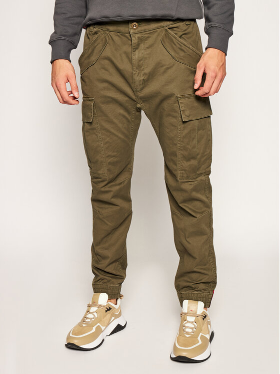 Alpha Industries Džogeri Airman 188201 Zaļš Tapered Fit