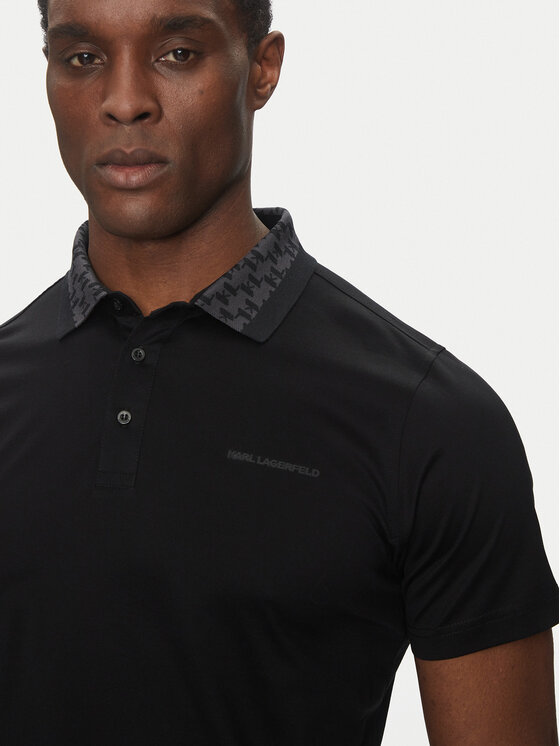 KARL LAGERFELD KARL LAGERFELD Polokošeľa 745001 552200 Čierna Slim Fit