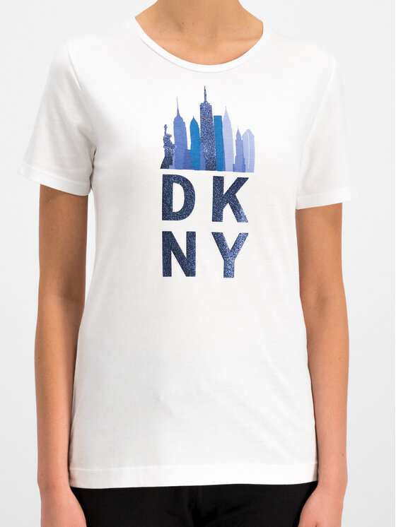 DKNY DKNY T-Shirt P9CHOAHK Λευκό Oversize