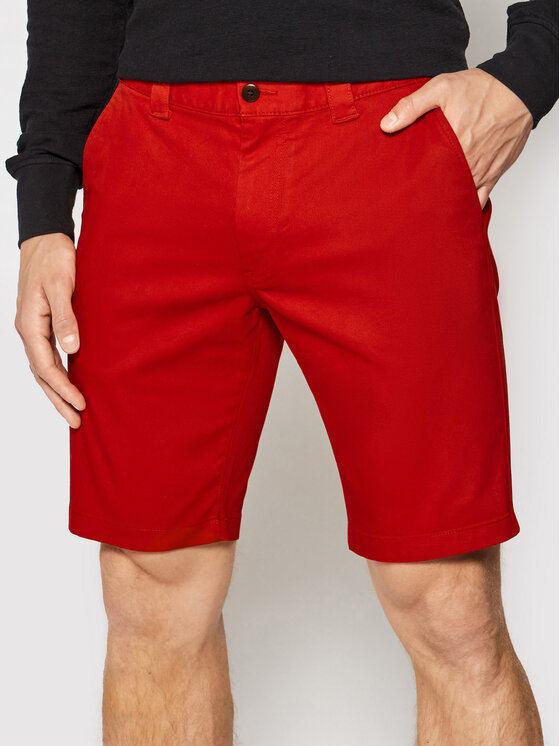 Tommy Jeans Medžiaginiai šortai Scanton DM0DM11076 Raudona Slim Fit •  Modivo.lt