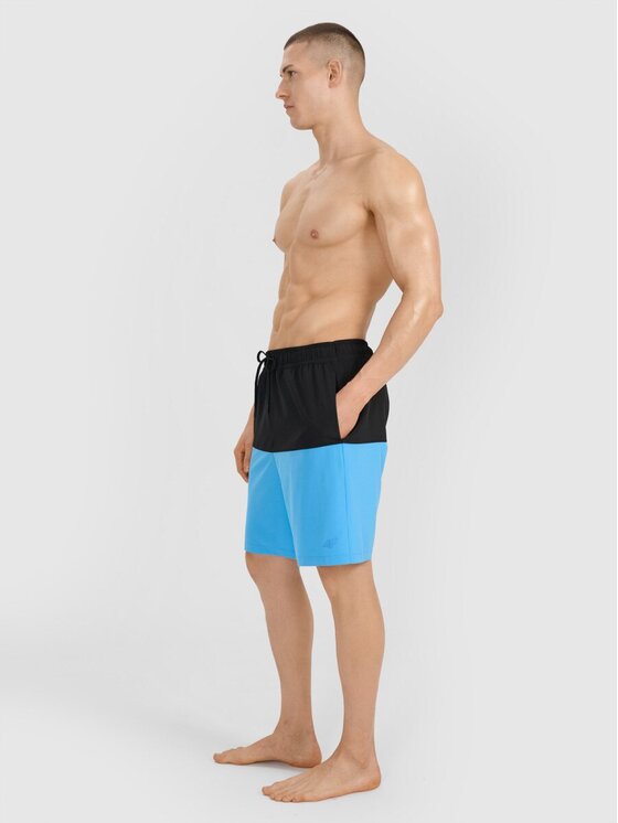 4F 4F Plážové šortky 4FWSS25UBDSM135-33S Modrá Regular Fit