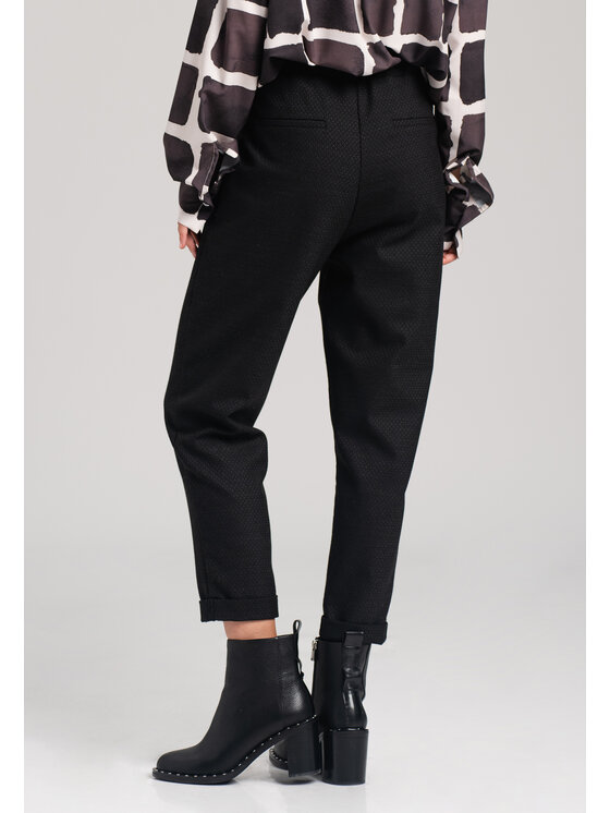 Look Made With Love Look Made With Love Spodnie materiałowe Look415 SoftOffice black Czarny Cigarette Fit