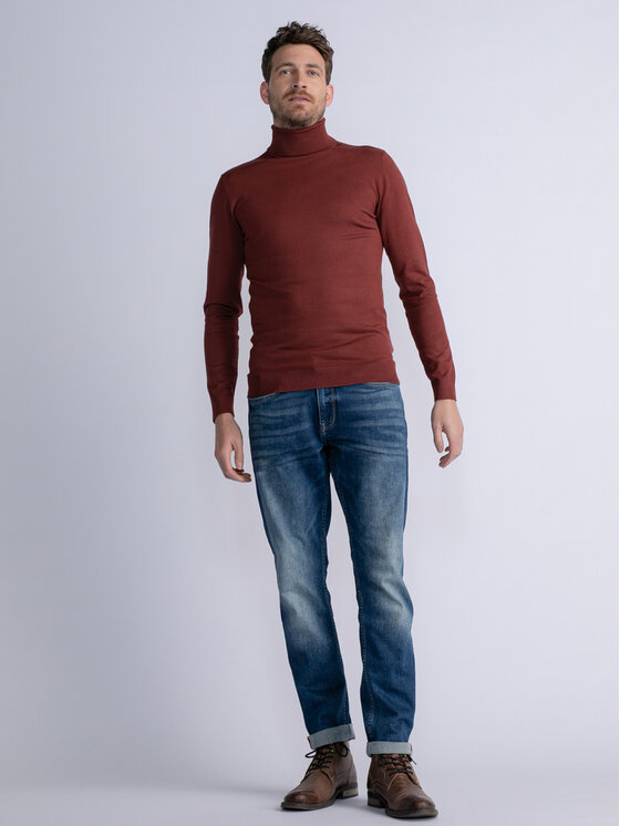 Petrol Industries Petrol Industries Rolák M-3030-KWC002 Bordó Slim Fit